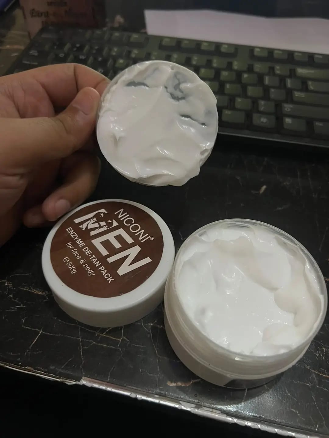 Niconi Men Enzyme De-Tan Pack (300g) – Instant Tan Removal, Brightening & Deep Cleansing