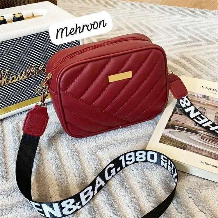 Women's Quilted Crossbody Sling Bag – Stylish PU Leather Shoulder Bag with Adjustable Strap