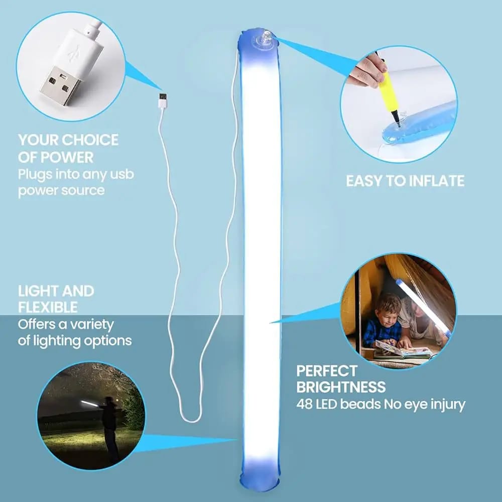 Inflatable USB Portable LED Tube Light – Ultra-Bright & Lightweight Looking for a compact, ultra-bright light